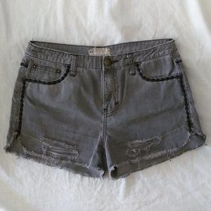 Free People Gray Denim Shorts